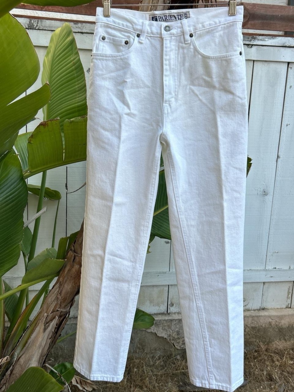 Vintage 2000s Pariente White Jeans 28x29 Slim Straight